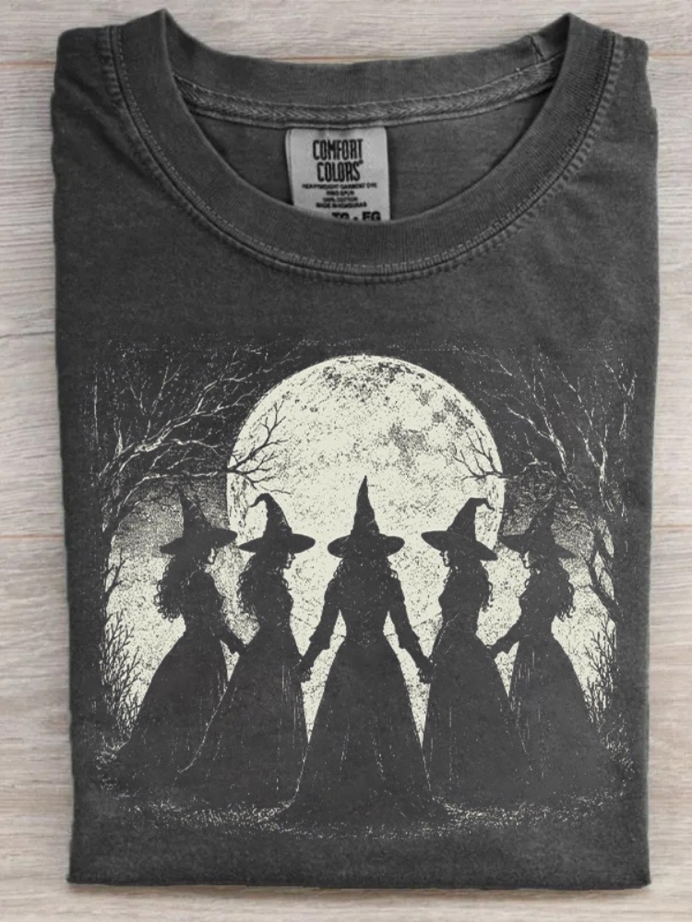Comfort Colors Witches Coven Spooky Forest Halloween Tee